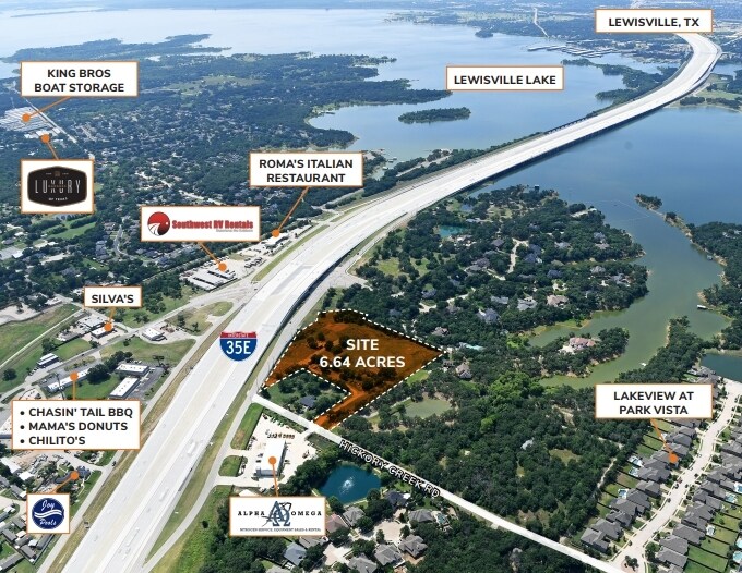 1008-1020 Hickory Creek Rd, Lake Dallas, TX à vendre - Aérien - Image 3 de 3