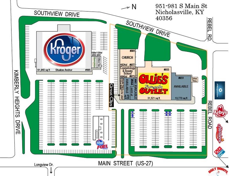 951-957 S Main St, Nicholasville, KY for lease - Building Photo - Image 3 of 8