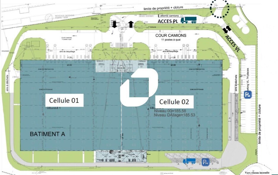 Industrial in Sevrey for lease - Site Plan - Image 2 of 2