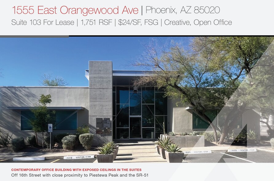 1555 E Orangewood Ave, Phoenix, AZ à louer - Photo du bâtiment - Image 2 de 8