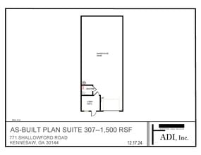 771 Shallowford Rd, Kennesaw, GA for lease Floor Plan- Image 2 of 3