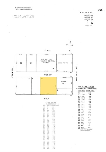 830 Eddy St, San Francisco, CA à vendre - Plan cadastral - Image 1 de 1