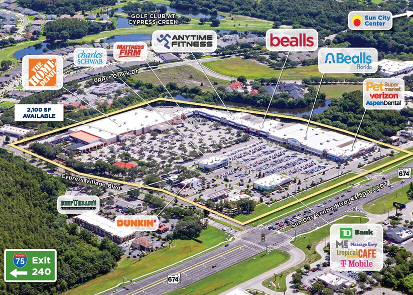 3730-3846 Sun City Center Blvd, Ruskin, FL à louer - Aérien - Image 2 de 7