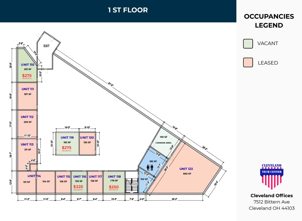 799 E 73rd St, Cleveland, OH for lease Floor Plan- Image 1 of 1