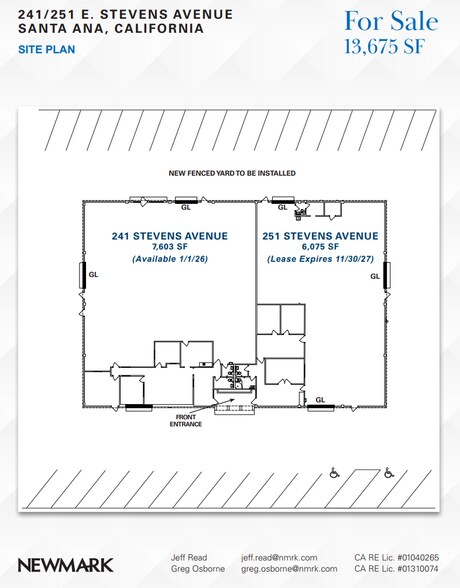241-251 E Stevens Ave, Santa Ana, CA à vendre - Plan d’étage - Image 1 de 2