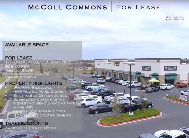 Plus de détails pour 3832 S McColl Rd, Edinburg, TX - Bureau/Commerce de détail, Commerce de détail à louer