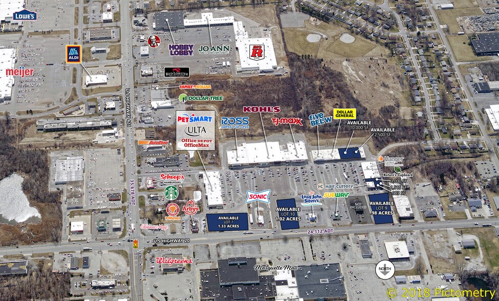 210-218 Dunes Plz, Michigan City, IN à louer - Photo du bâtiment - Image 1 de 1