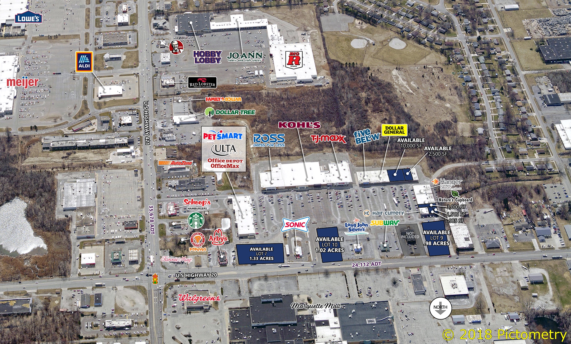 210-218 Dunes Plz, Michigan City, IN à louer Photo du bâtiment- Image 1 de 2