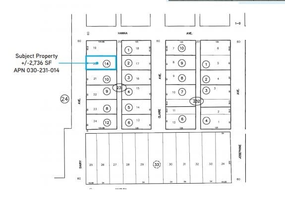 1001 Dairy Ave, Corcoran, CA for sale - Plat Map - Image 2 of 2