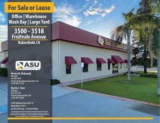 Plus de détails pour 3500 - 3518 - 3518 Fruitvale Avenue Ave, Bakersfield, CA - Industriel à vendre