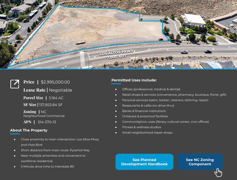 Los Altos Parkway - Land, Sparks, NV à vendre - Photo du bâtiment - Image 2 de 10