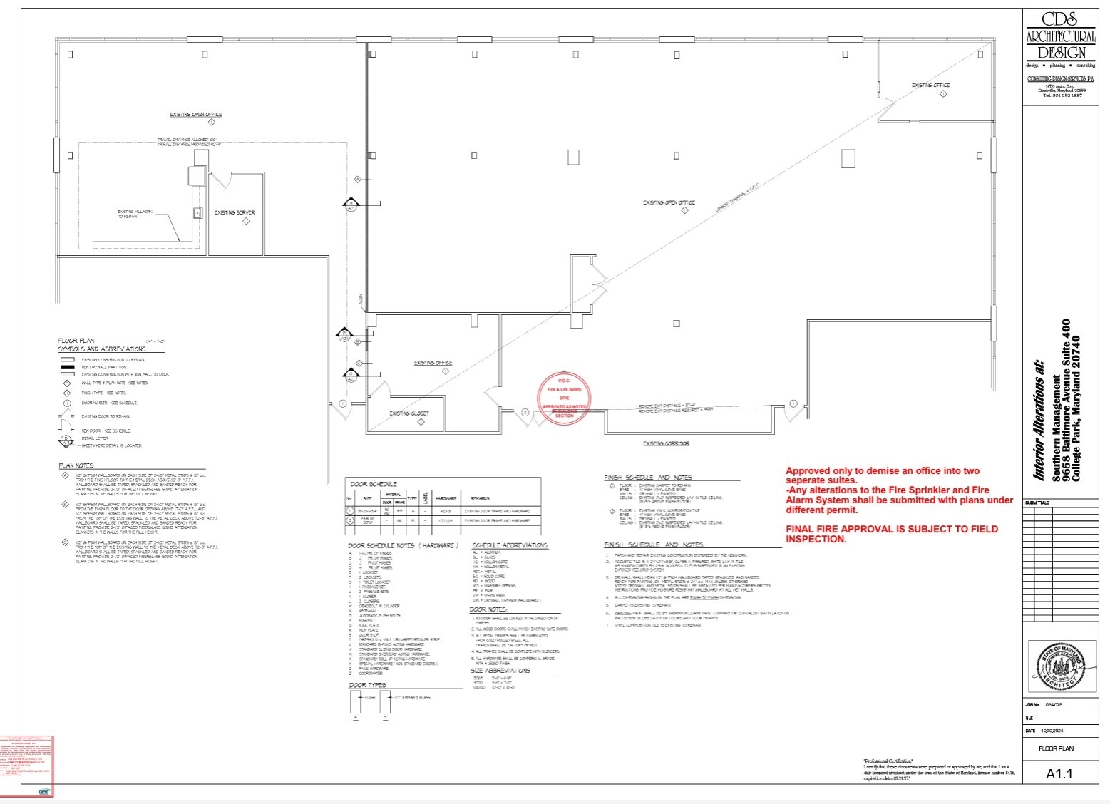 9658 Baltimore Ave, College Park, MD à louer Plan d’étage- Image 1 de 1