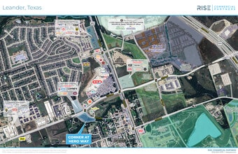 SWC Hero Way way, Leander, TX - AÉRIEN  Vue de la carte - Image1