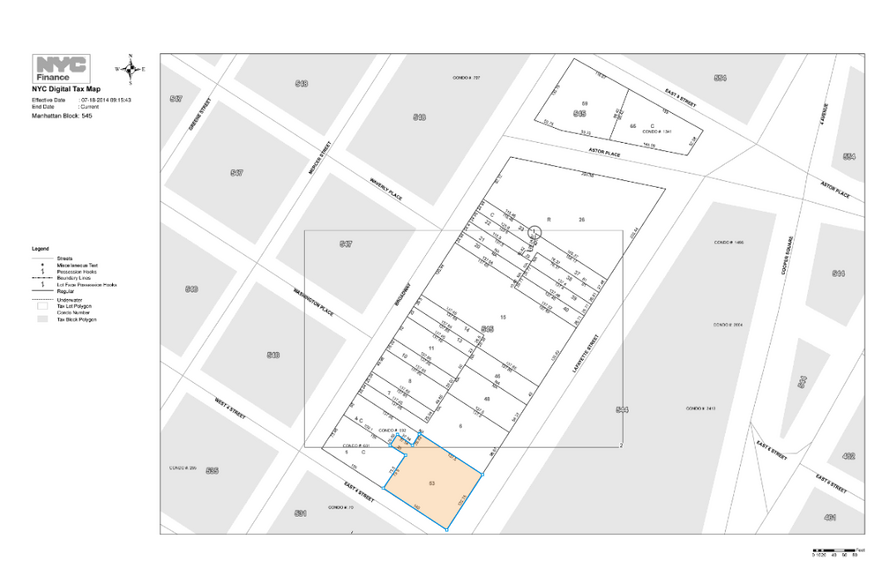 15 E 4th St, New York, NY à vendre - Plan cadastral - Image 1 de 1