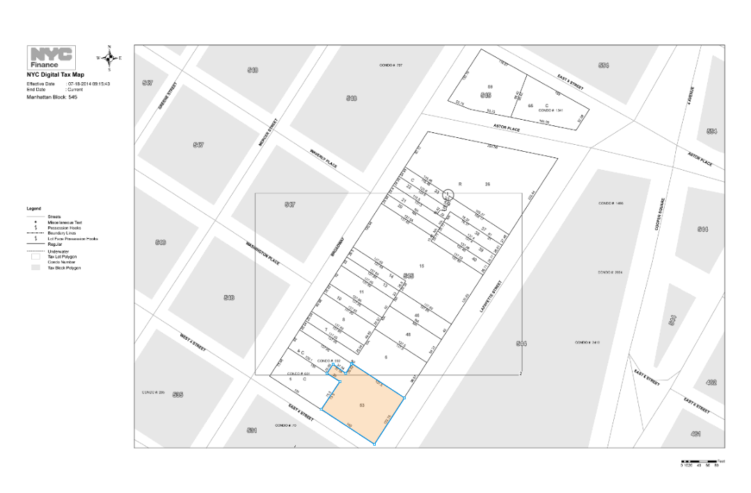 15 E 4th St, New York, NY à vendre Plan cadastral- Image 1 de 1