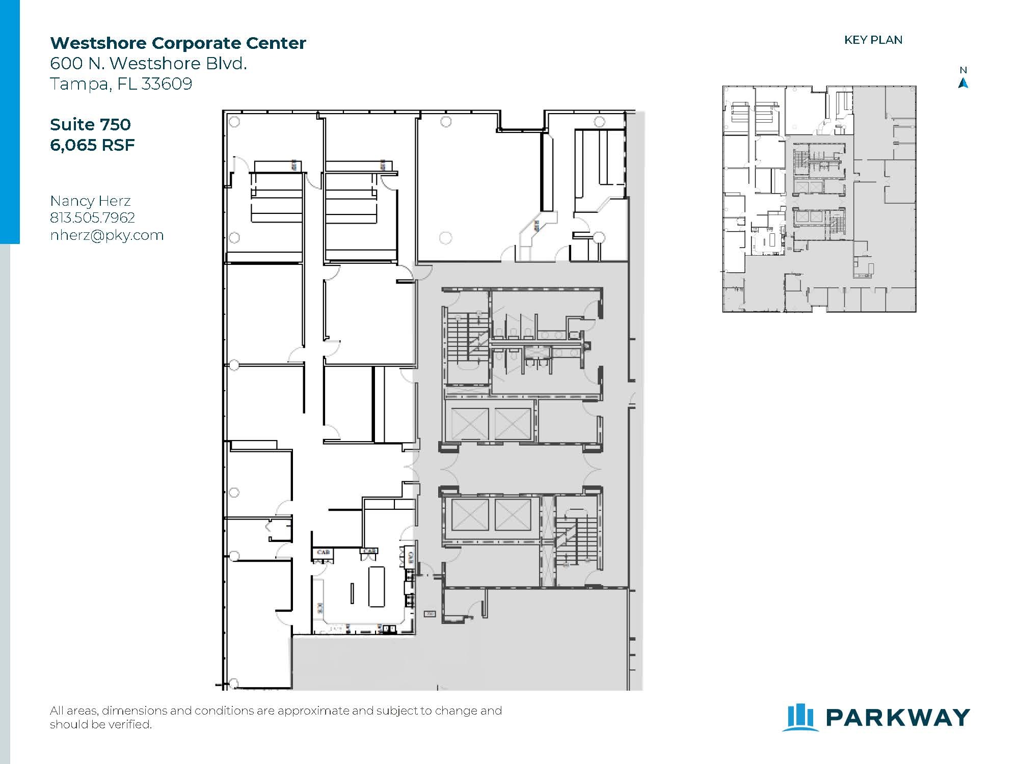 600 N Westshore Blvd, Tampa, FL à louer Plan d  tage- Image 1 de 4