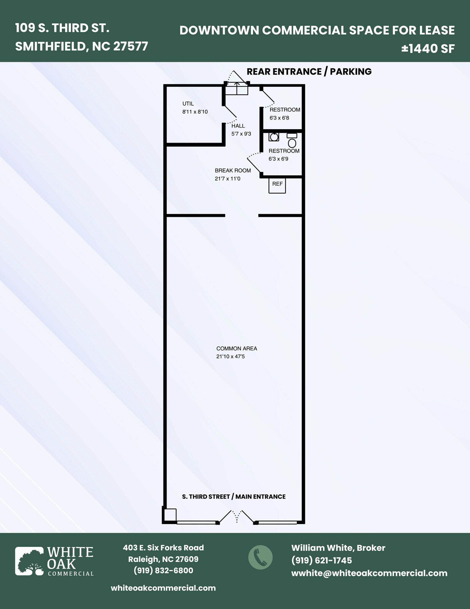 109 S 3rd St, Smithfield, NC à louer Plan d’étage- Image 1 de 3