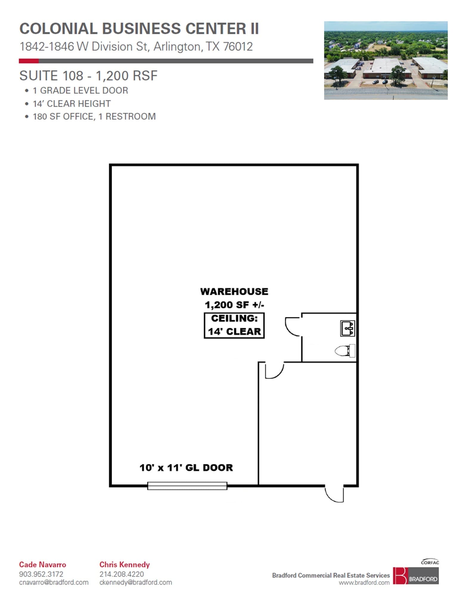 1846 W Division St, Arlington, TX for lease Floor Plan- Image 1 of 1