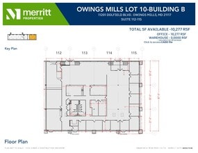 11201 Dolfield Blvd, Owings Mills, MD à louer Plan d’étage- Image 1 de 1