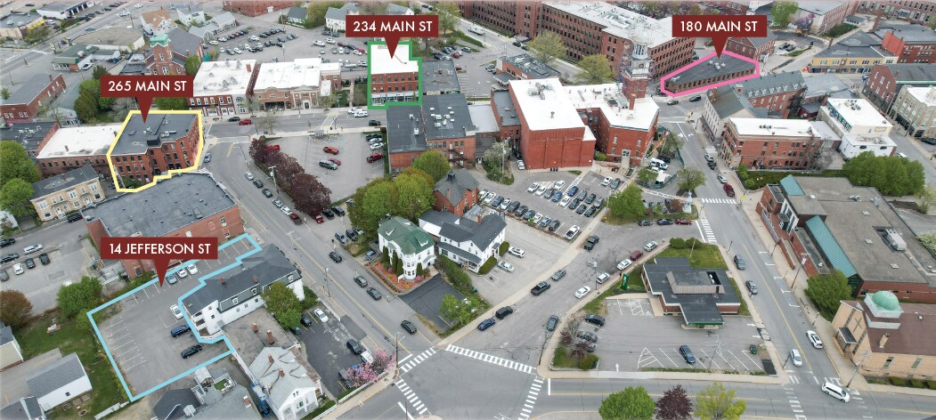 180, 234 & 265 Main St & 14 Jefferson St portfolio of 4 properties for sale on LoopNet.ca Aerial- Image 1 of 33