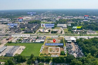 7301 N Shepherd Dr, Houston, TX - Aérien  Vue de la carte - Image1