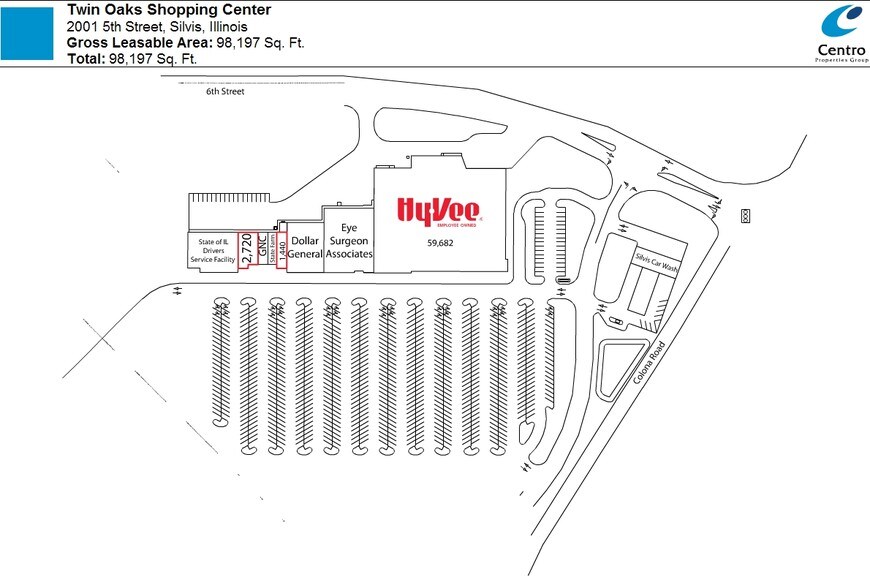 2001-2017 5th St, Silvis, IL à louer - Plan de site - Image 2 de 5