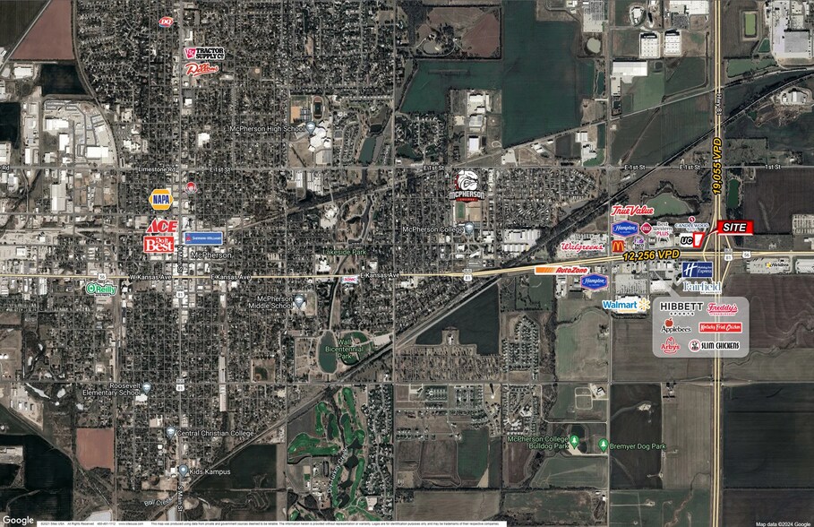 0 Kansas Ave, Mcpherson, KS à louer - Aérien - Image 3 de 4