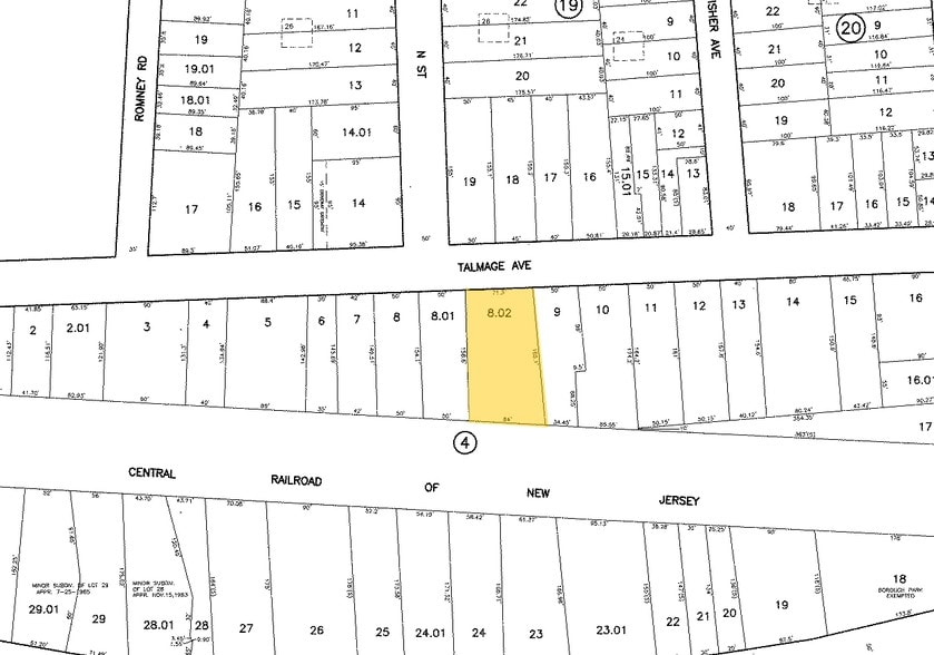 0 Talmage Ave, Bound Brook, NJ for sale - Plat Map - Image 2 of 2