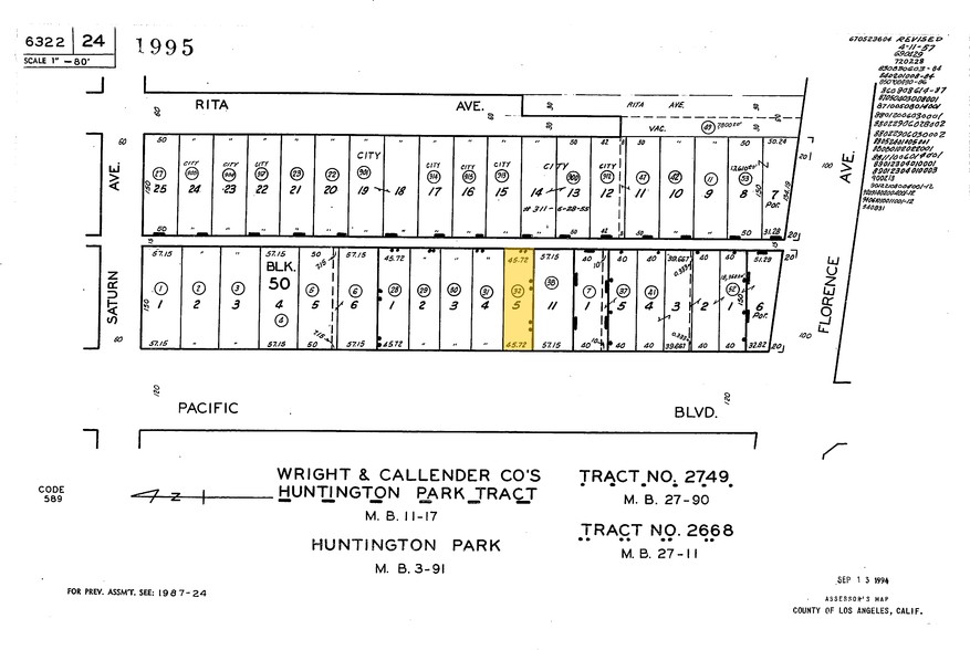 7104-7108 Pacific Blvd, Huntington Park, CA à vendre - Plan cadastral - Image 2 de 7