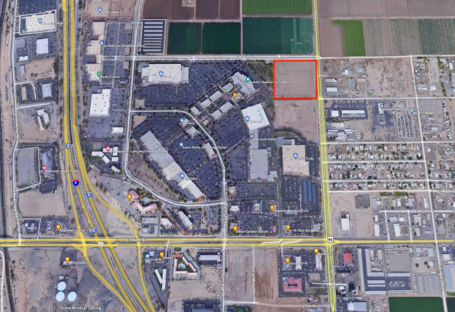 SWC Pacific & 12th St, Yuma, AZ à vendre Plan cadastral- Image 1 de 2