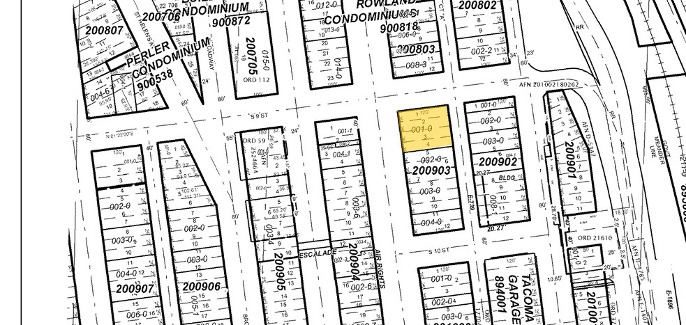 901-907 Pacific Ave, Tacoma, WA à louer - Plan cadastral - Image 2 de 5