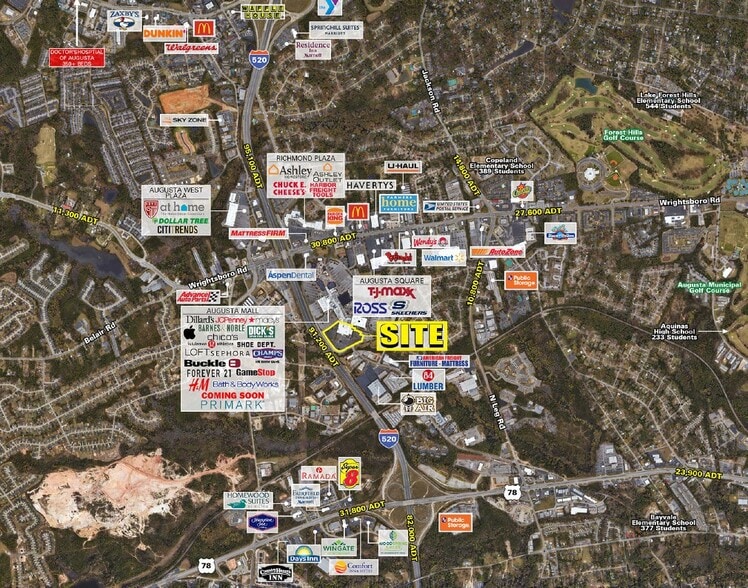 3450B Wrightsboro rd, Augusta, GA à louer - Aérien - Image 2 de 5