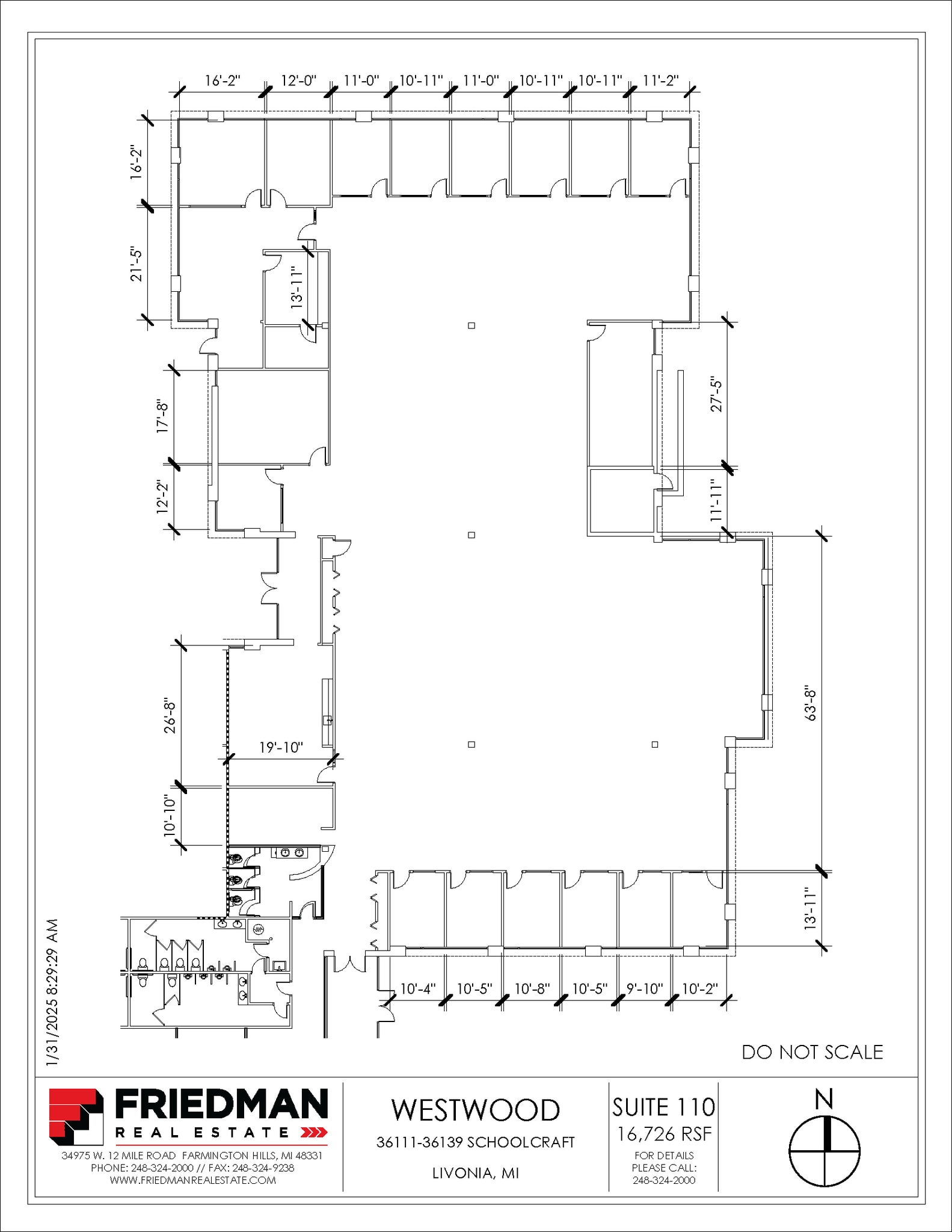 36111-36119 Schoolcraft Rd, Livonia, MI for lease Floor Plan- Image 1 of 2