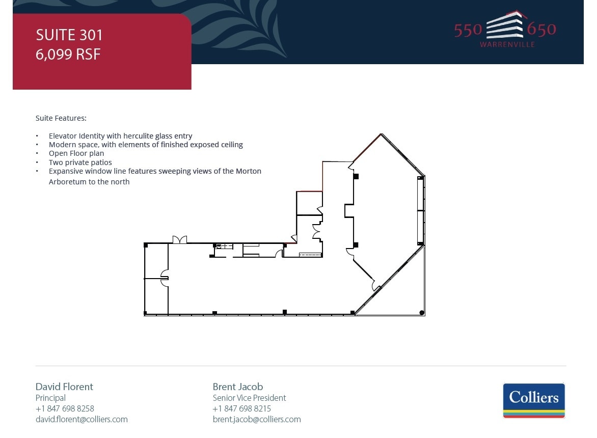 550-650 Warrenville Rd, Lisle, IL for lease Floor Plan- Image 1 of 7