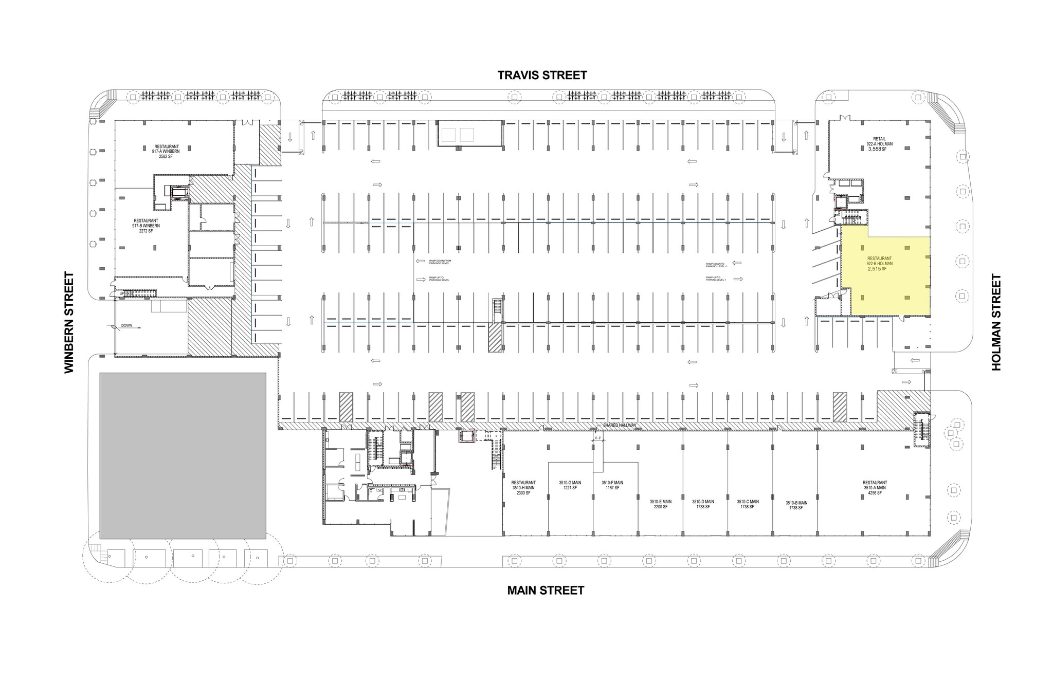 3550 Main St, Houston, TX for lease Site Plan- Image 1 of 2