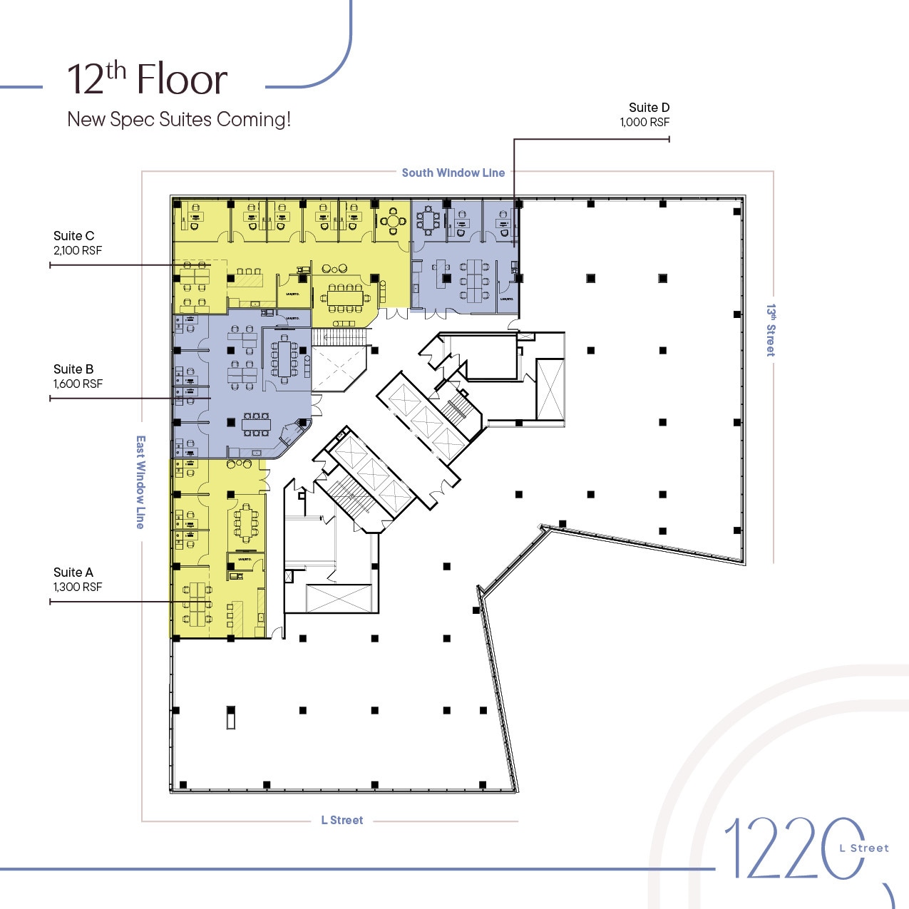 1220 L St NW, Washington, DC à louer Plan d’étage- Image 1 de 6