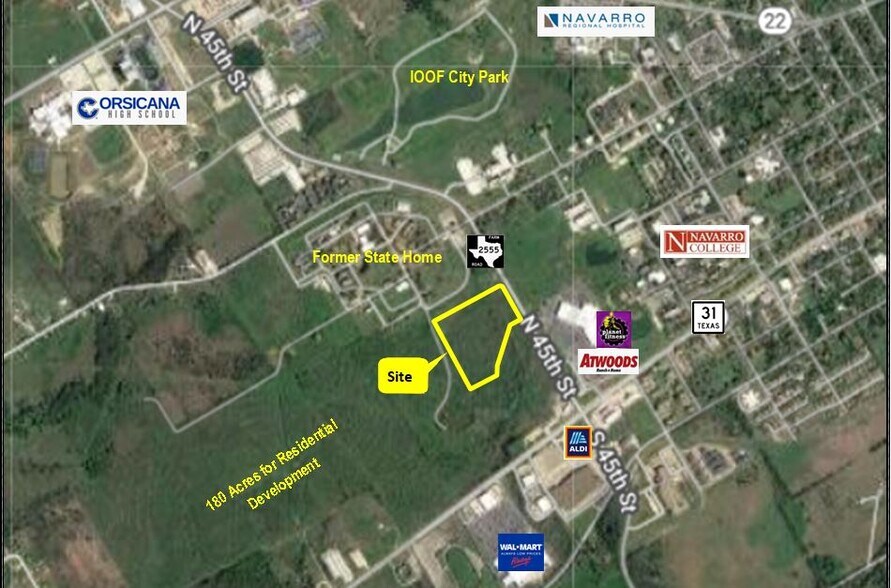 300 N 45th St, Corsicana, TX à vendre - Aérien - Image 2 de 3