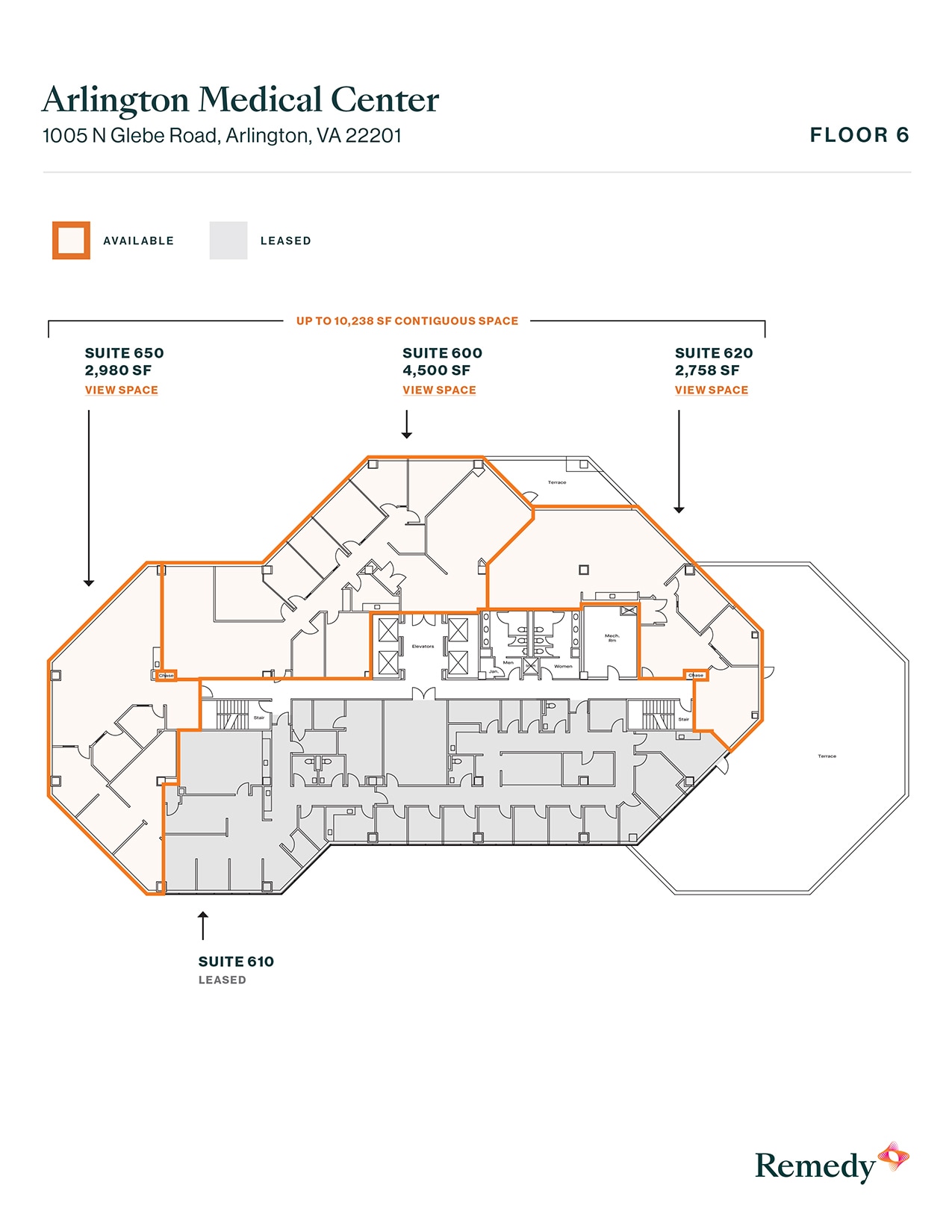 1005 N Glebe Rd, Arlington, VA for lease Floor Plan- Image 1 of 1