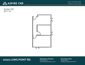10122 Long Point Rd, Houston, TX à louer Plan d’étage- Image 1 de 2