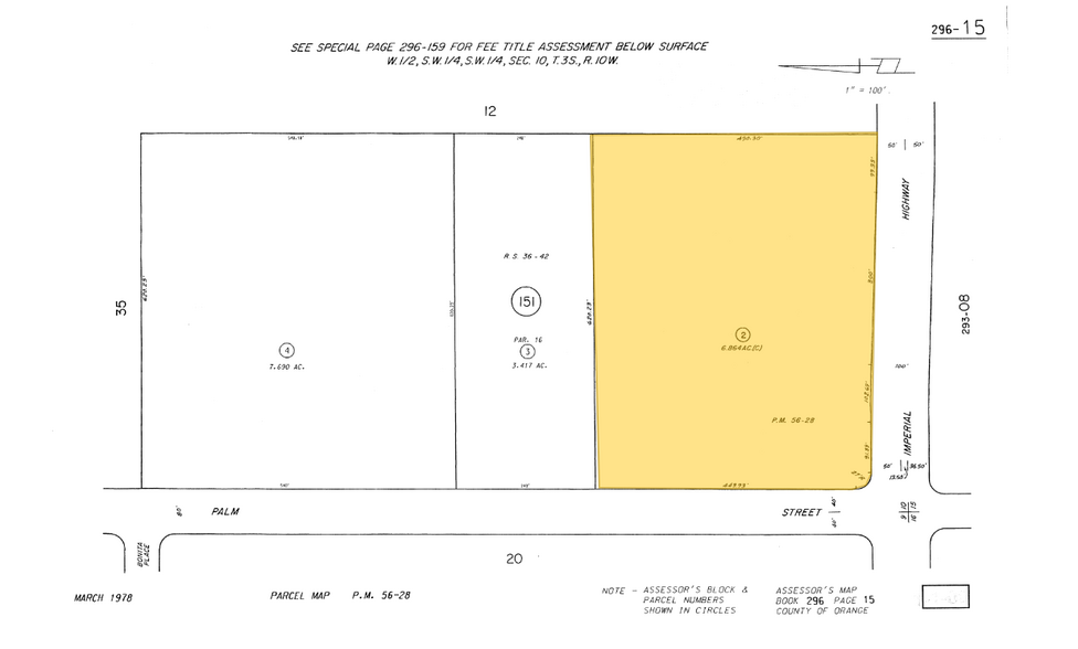 4070 N Palm St, Fullerton, CA for lease - Plat Map - Image 2 of 2