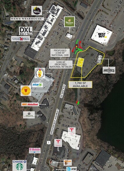 688-750 Providence Hwy, Dedham, MA à louer - Photo du bâtiment - Image 2 de 5