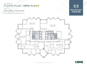 801 K St, Sacramento, CA à louer Plan d’étage- Image 1 de 2