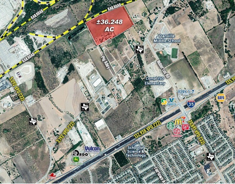 195 Pig Aly, New Braunfels, TX à vendre - Aérien - Image 1 de 2