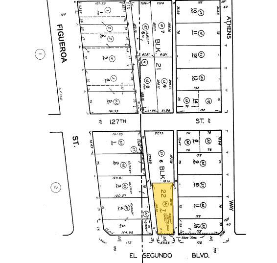 417 W El Segundo Blvd, Los Angeles, CA à louer - Plan cadastral - Image 2 de 6