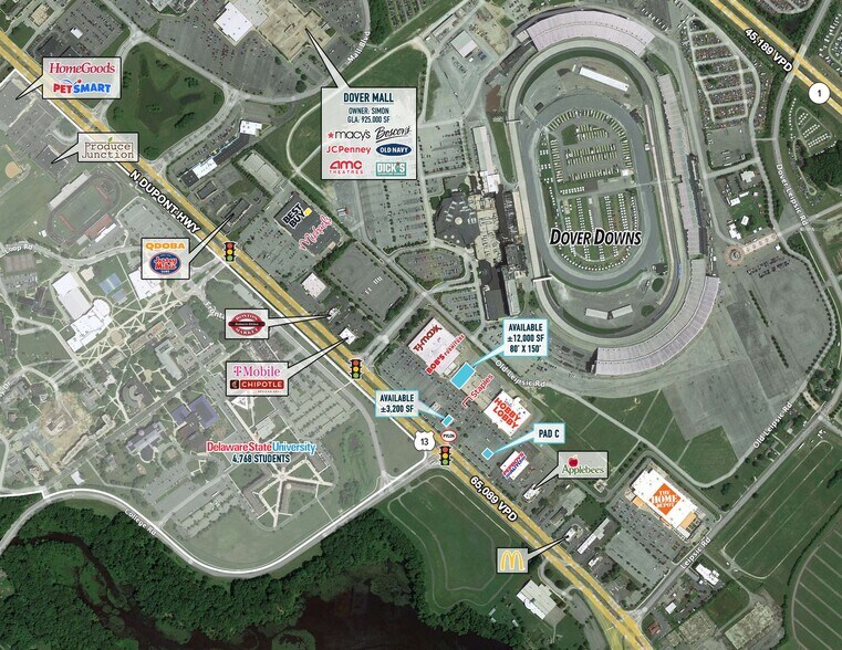 1001 N DuPont Hwy, Dover, DE à louer - Aérien - Image 2 de 8