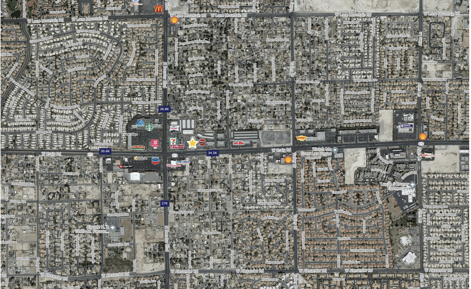 Craig and Decatur, North Las Vegas, NV for lease Aerial- Image 1 of 4