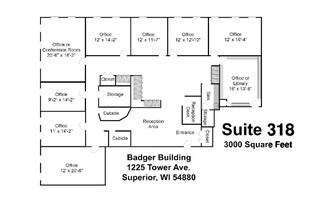 1225 Tower Ave, Superior, WI à louer Plan d  tage- Image 1 de 2