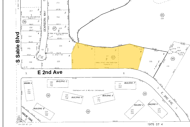 14707 E 2nd Ave, Aurora, CO for lease Plat Map- Image 1 of 2