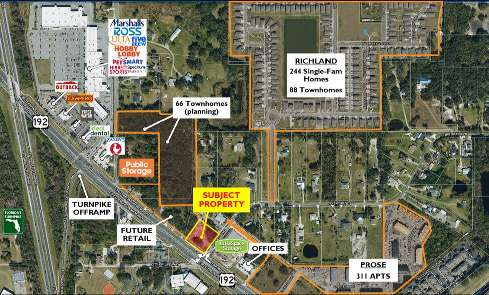 E Irlo Bronson Hwy, Kissimmee, FL for lease - Aerial - Image 1 of 3