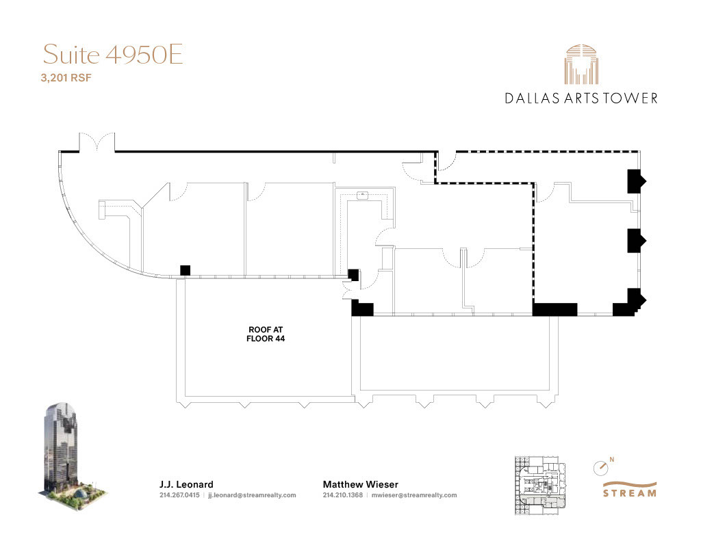 2200 Ross Ave, Dallas, TX à louer Plan d  tage- Image 1 de 1